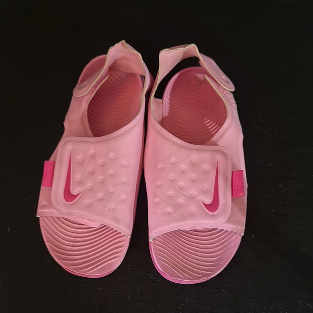 Nike Pink Sandals Velcro Slip-On